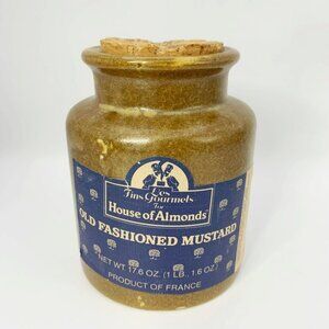 Vintage 1985 France Old Fashioned Mustard Pot with Cork